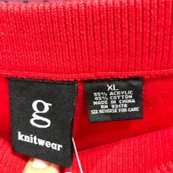 G Knitwear mid length red skirt - elastic waist Size XL - Picture 6 of 7